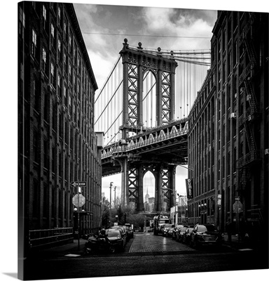 Manhattan Bridge From Washinton Street, Dumbo, Brooklyn, New York City, New York, USA