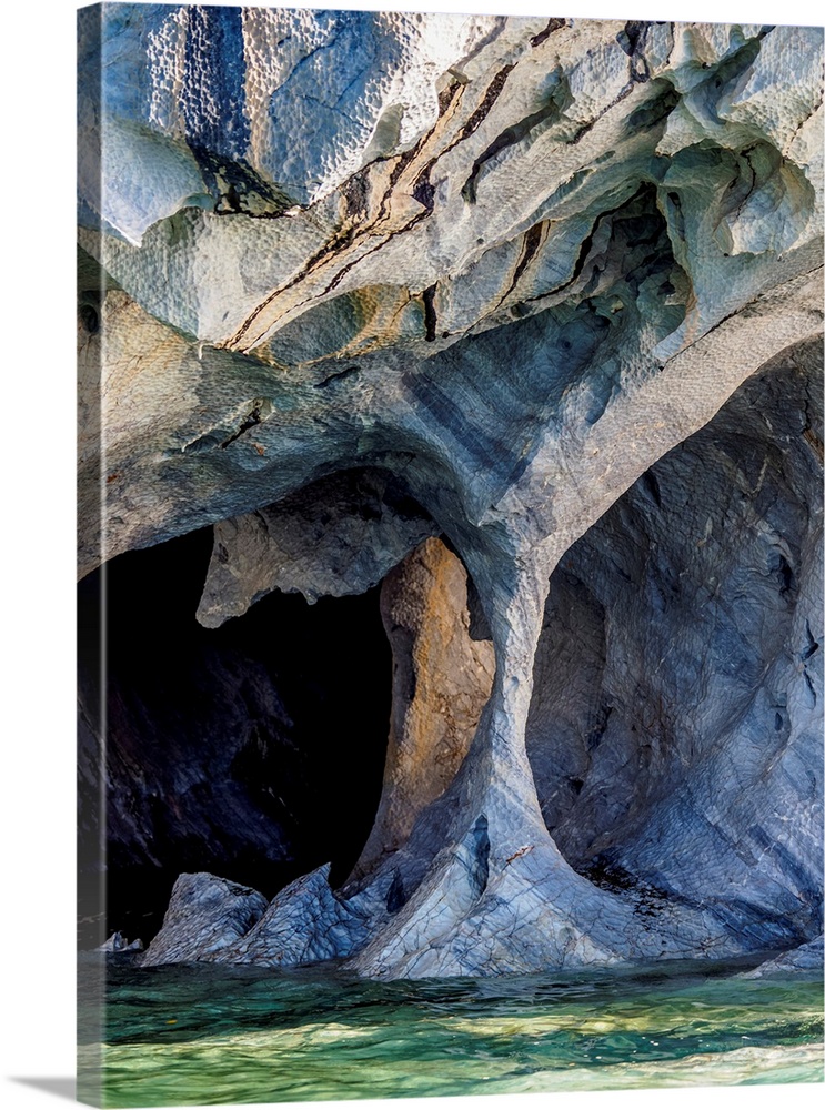 Marble Caves, Santuario de la Naturaleza Capillas de Marmol, General Carrera Lake, Puerto Rio Tranquilo, Aysen Region, Pat...