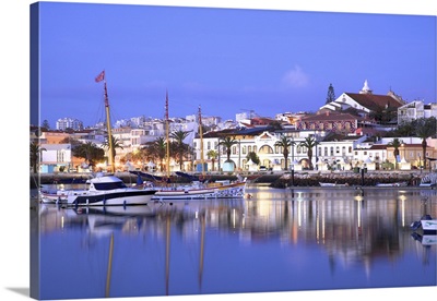 Marina and City of Lagos, Lagos, Western Algarve, Algarve, Portugal
