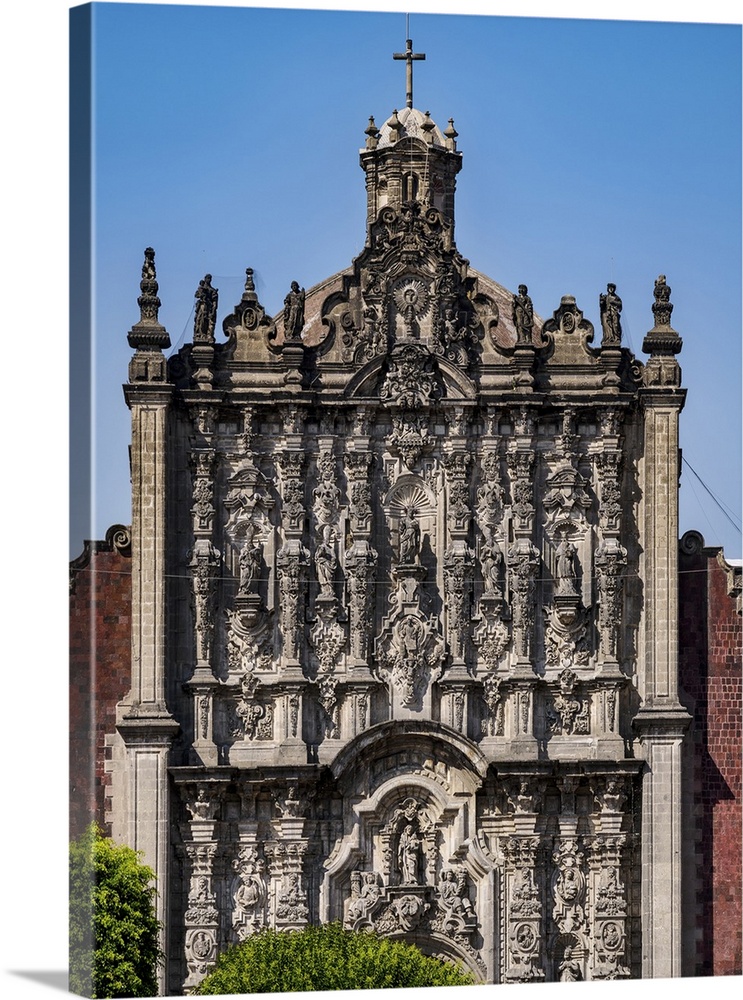 Metropolitan Tabernacle, detailed view, Zocalo or Constitution Square, Mexico City, Mexico