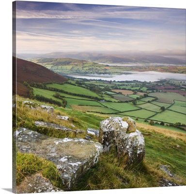 Mist Shrouded Llangose Lake, Brecon Beacons National Park, Wales