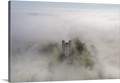 Mist Surrounds Haldon Belvedere (Lawrence Castle) In Devon, England
