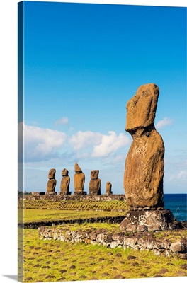 Moai At Tahai, Easter Island, Polynesia, Chile