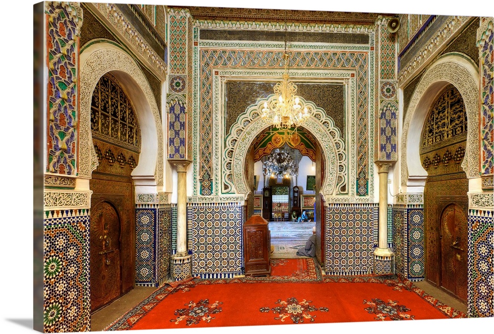 Morocco, Fes, Medina (Old Town), Zaouia Moulay Idriss II Mausoleum