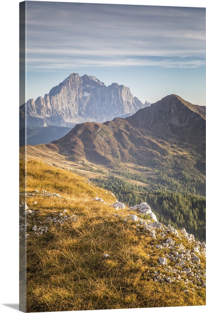 Mount Civetta and Mount Pore in late summer, Alleghe, Belluno district, Veneto, Italy, Europe.