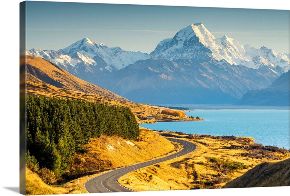 Mt. Cook And Lake Pukaki, Pete's Lookout, New Zealand Wall Art, Canvas