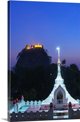 Myanmar, Mt Popa, buddhist temple on Popa Taung Kalat