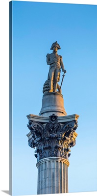 Nelson's Column, Trafalgar Square, London, England, Uk