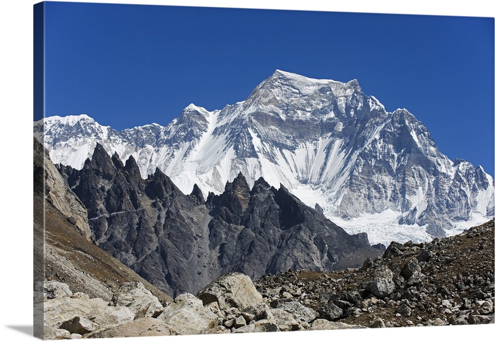 Asia, Nepal, Himalayas, Sagarmatha National Park, Solu Khumbu Everest Region, UNESCO World Heritage, Cho Oyu (8201m) from ...
