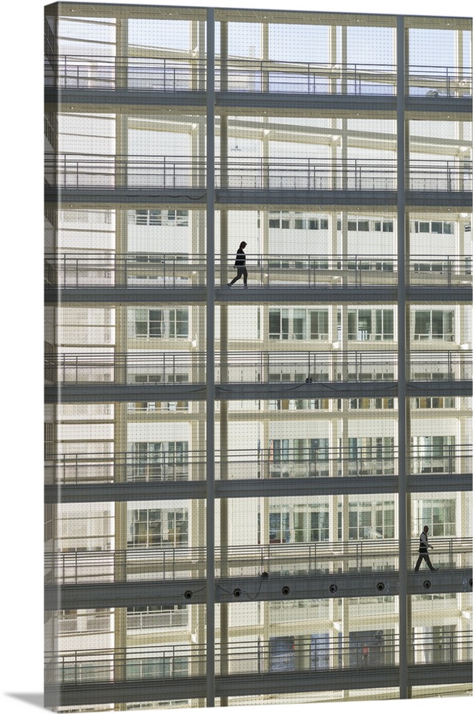 Netherlands, The Hague, Stadhuis, town hall, designed by US architect Richard Meier, interior.