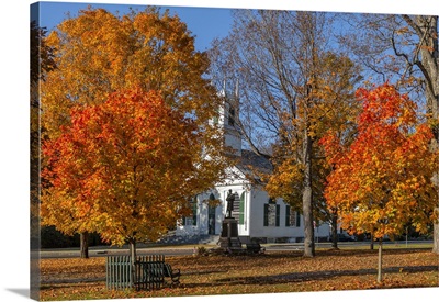 New England, Indian Summer, East, Vermont, Newfane, Town Square