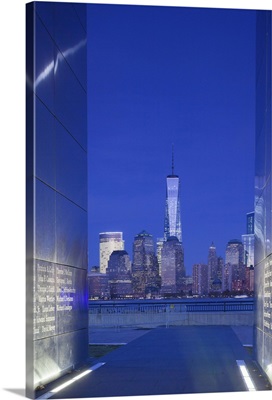 New Jersey, Jersey City, Liberty State Park, view through 9/11 memorial, Empty Sky