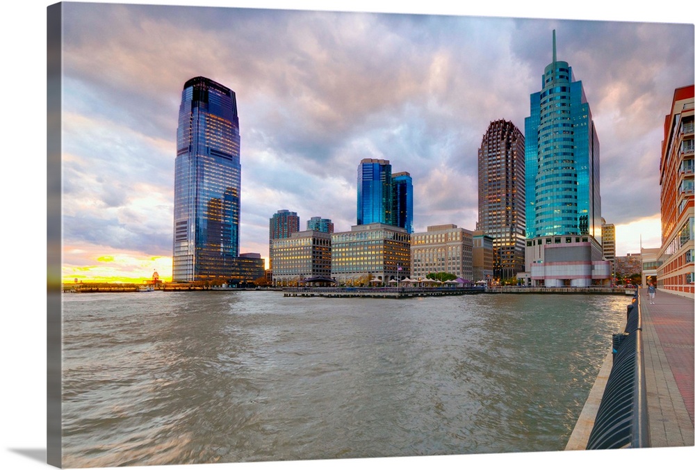 USA, New Jersey, Jersey City on the Hudson River