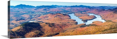 New York, Adirondack Mountains, Wilmington, Whiteface Mountain, view towards Lake Placid