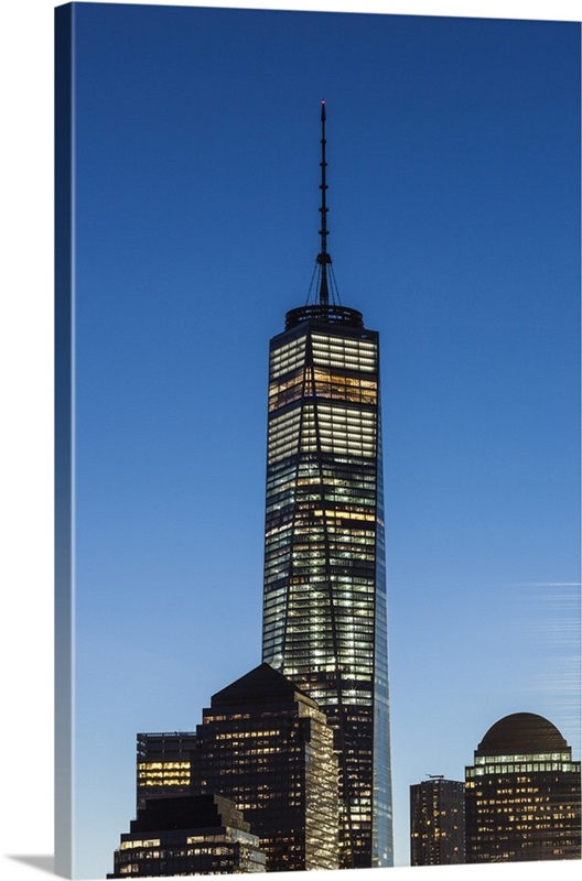 New York City, Lower Manhattan skyline with Freedom Tower from Jersey ...