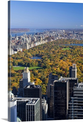 New York City, View of Uptown Manhattan and Central Park