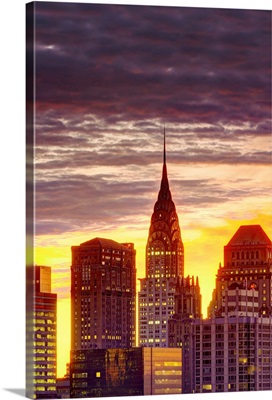 New York, Manhattan, Midtown skyline and Chrysler Building