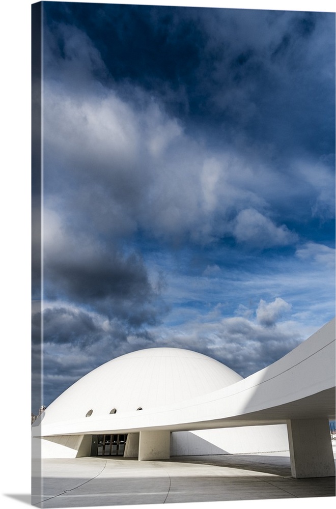 Niemeyer Center building, in Aviles, Spain, The cultural center was designed by Brazilian architect Oscar Niemeyer, was hi...