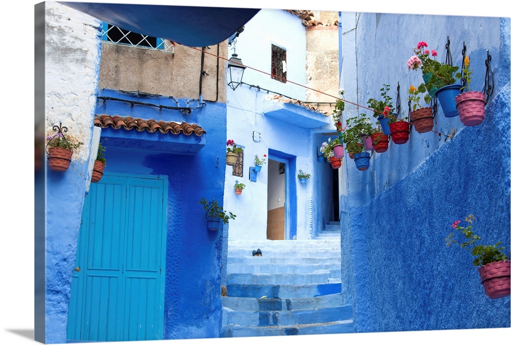 North Africa, Morocco, Chefchaouen district. Details of the city.