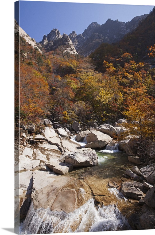 North Korea, Kumgang. Kumgang Mountains in autumn.