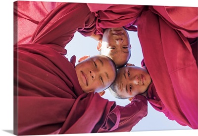 Novice Monks (Child Monks) In Phobjikha Valley, Bhutan