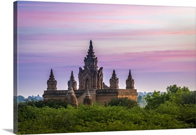 Old Pagoda Against Purple Sky During Sunrise, Bagan, Mandalay Region, Myanmar