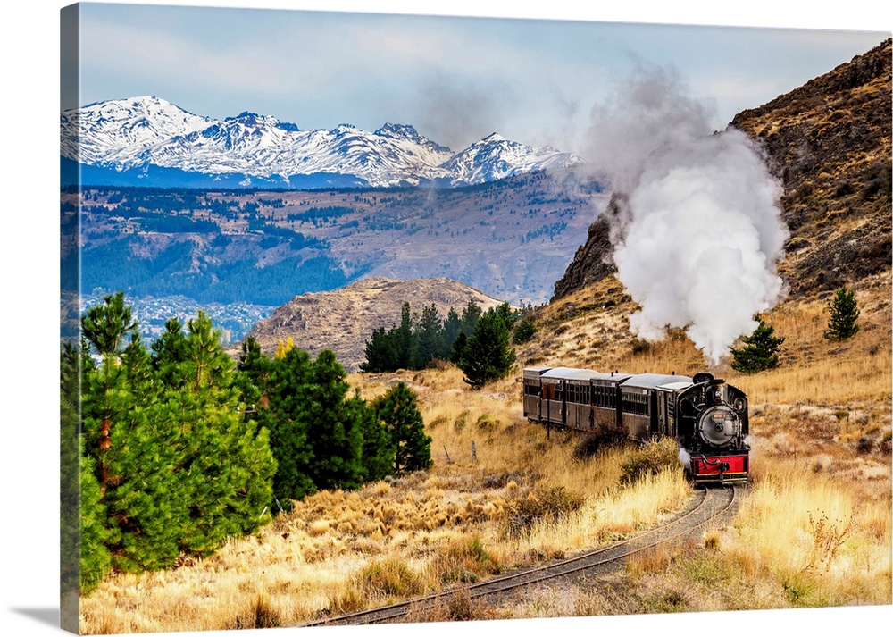 Old Patagonian Express La Trochita, steam train, Chubut Province, Patagonia, Argentina.