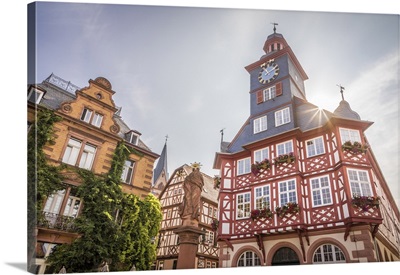 Old Town Hall On The Market Square Of Heppenheim, Southern Hesse, Hesse, Germany