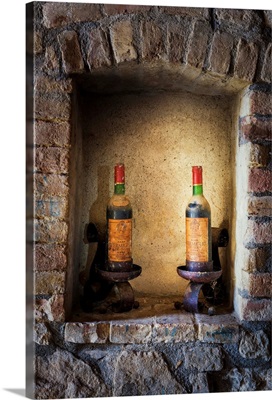 Old Wine Bottles, Costanti Winery, Montalcino, Tuscany, Italy