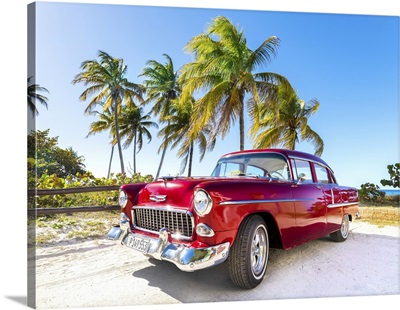 Oldtimer At The Beach, Varadero,Cuba