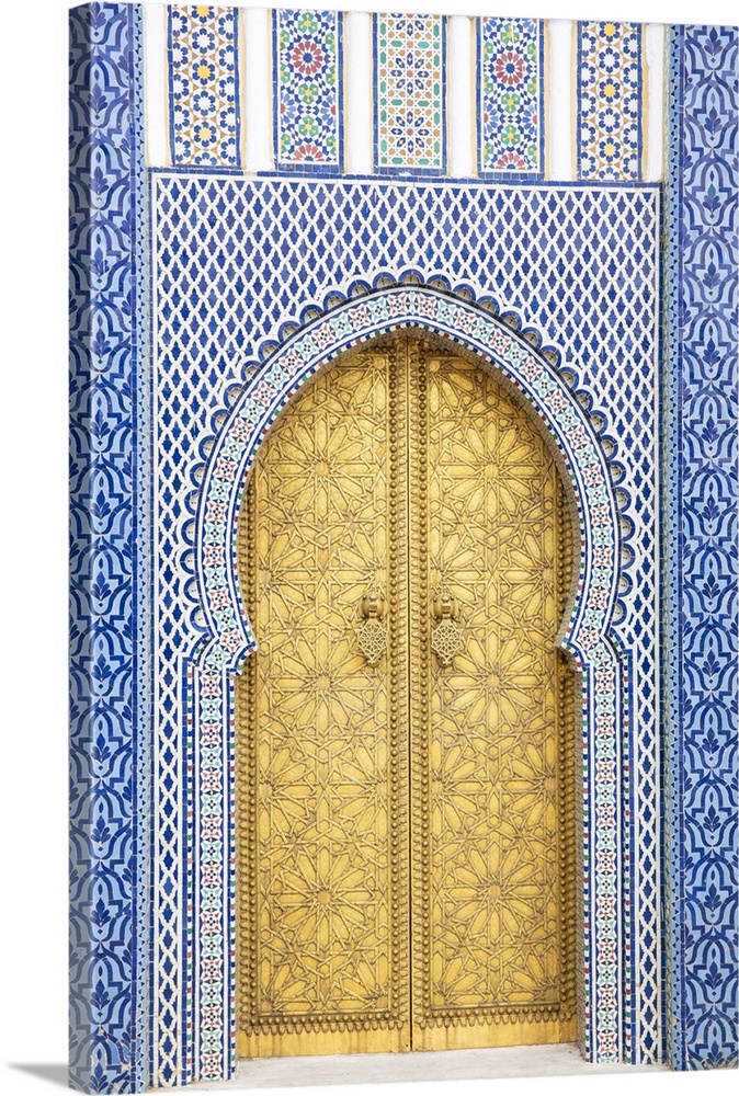 One Of The Golden Doors Of The Royal Palace, Fes, Morocco