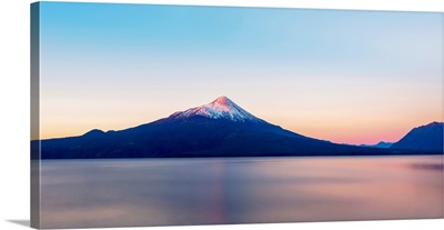 Osorno Volcano And Llanquihue Lake At Sunset, Llanquihue Province, Chile