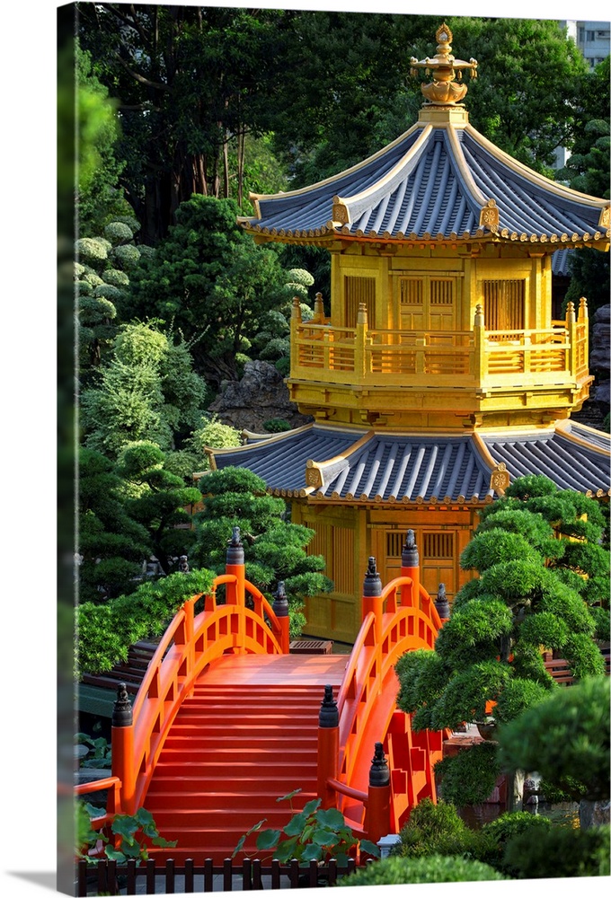 Pagoda in Nan Lian Garden at Chi Lin Nunnery, Diamond Hill, Kowloon, Hong Kong.