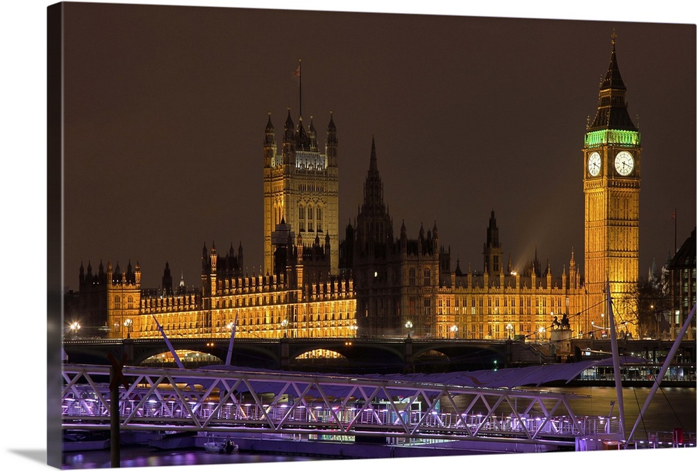 Palace of Westminster in London is home of the Houses of Parliament and famous for its Tower, Big Ben.