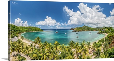 Palm Fringed Galleon Beach Washed By The Crystal Caribbean Sea, English Harbour, Antigua