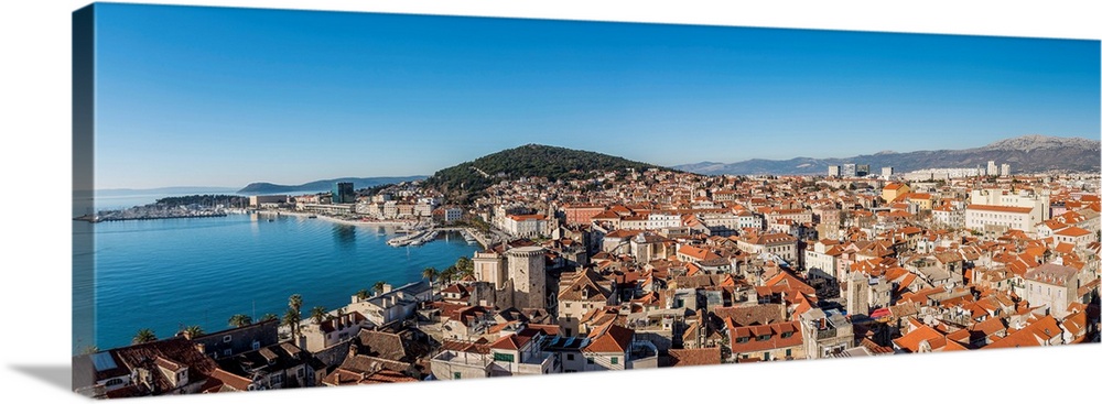 Panoramic View Of The Old Town, Split, Dalmatia, Croatia