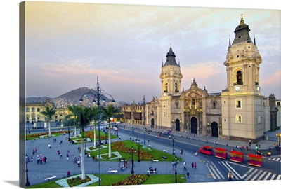 Peru, Lima, Cathedral Of Lima, 16th Century, Plaza Mayor, Plaza de Armas