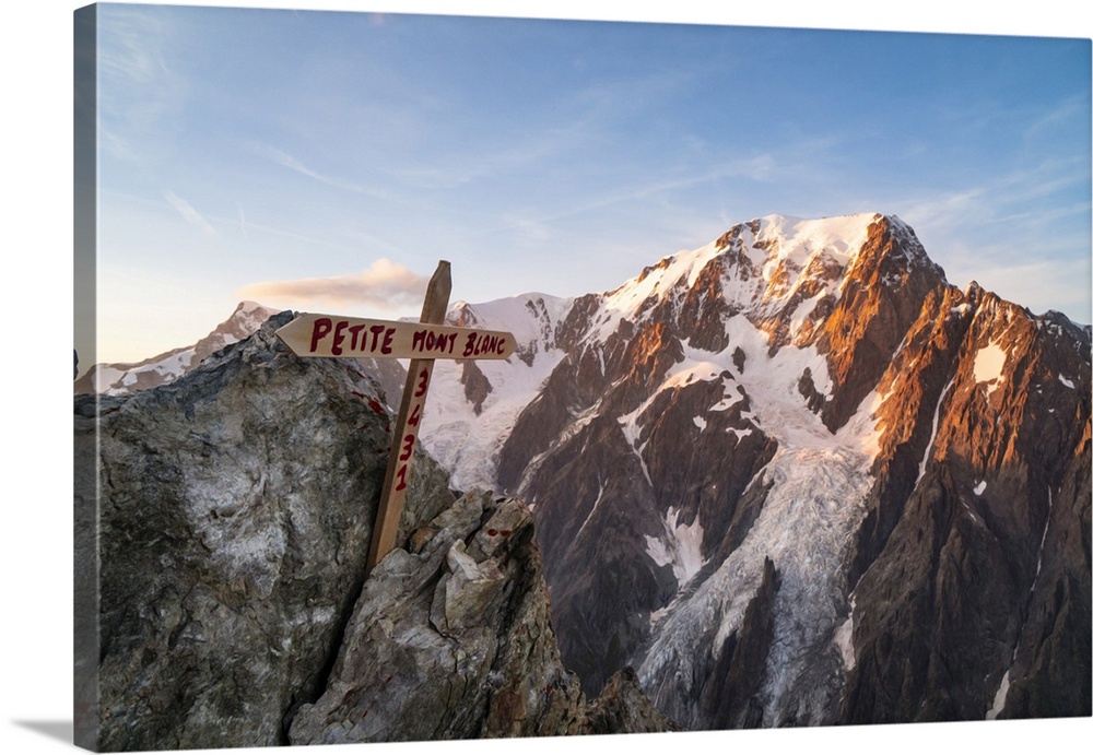 Mount Blanc from the summit of Petit Mount Blanc. Petit Mount Blanc, Bivouac Rainetto, Veny Valley, Mount Blanc group, Aos...