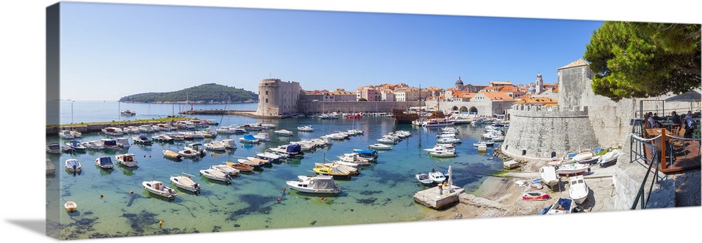 Picturesque harbor, Stari Grad (Old Town), Dubrovnik, Dalmatia, Croatia