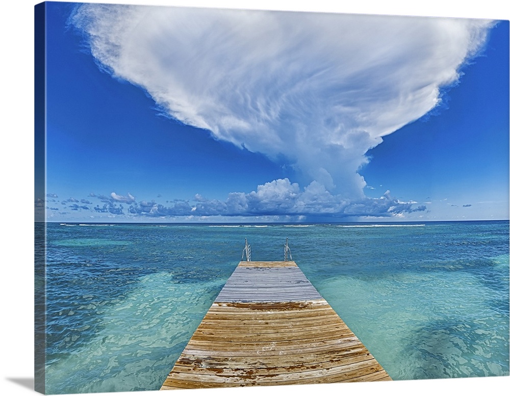 Pier At Spotts Beach On Grand Cayman, Cayman Islands, British West Indies