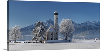 Pilgrimage Church Of St. Coloman Near Schwangau, Swabia, Bavarian Alps, Bavaria, Germany