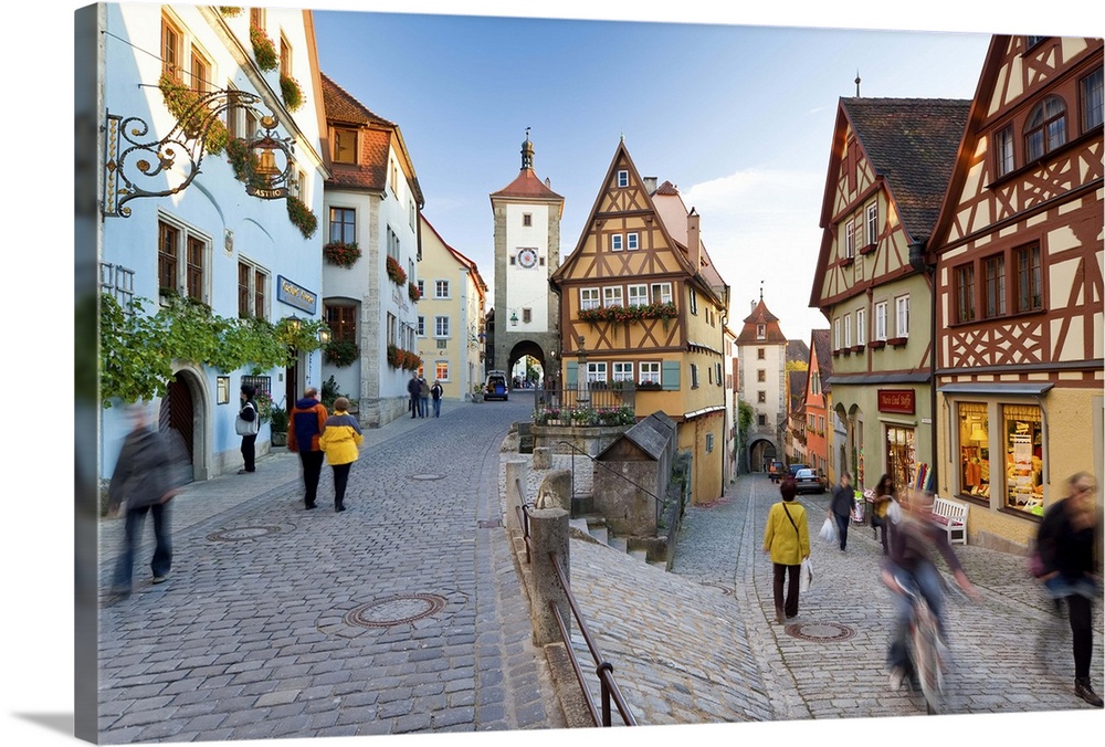 Ploenlein, Siebers Tower, Rothenburg ob der Tauber, Franconia, Bavaria, Germany