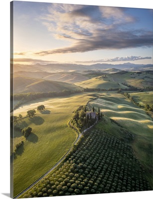 Podere Belvedere And The Surrounding Countryside, San Quirico d'Orcia, Tuscany, Italy