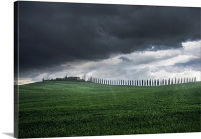 Poggio Covili During A Spring Storm, Val d'Orcia, Tuscany, Italy