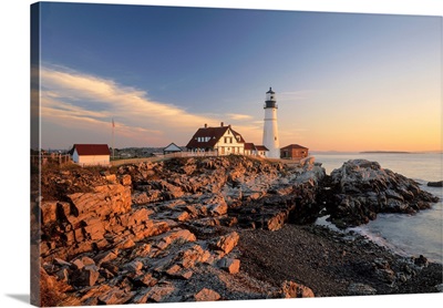 Portland Head Lighthouse, Cape Elizabeth, Maine, Usa