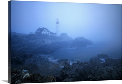 Portland Head Lighthouse, Cape Elizabeth, Portland, Maine, New England, USA