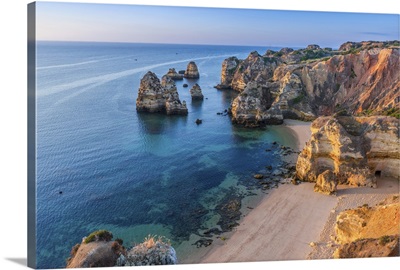 Portugal, Algarve, Lagos, overlooking Camilo Beach (Praia do Camilo)