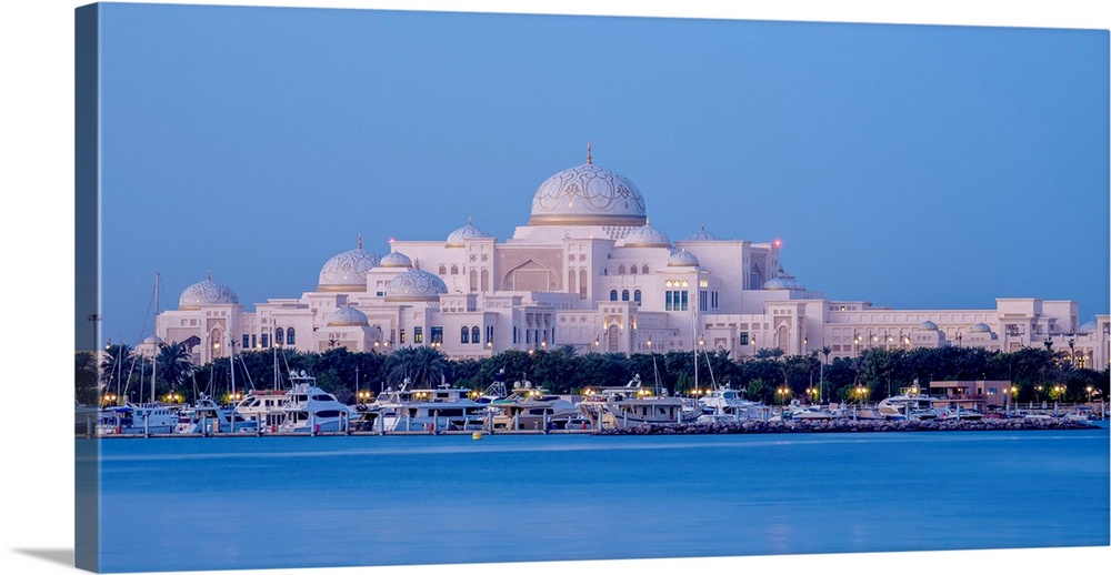 Presidential Palace At Twilight, Abu Dhabi, United Arab Emirates