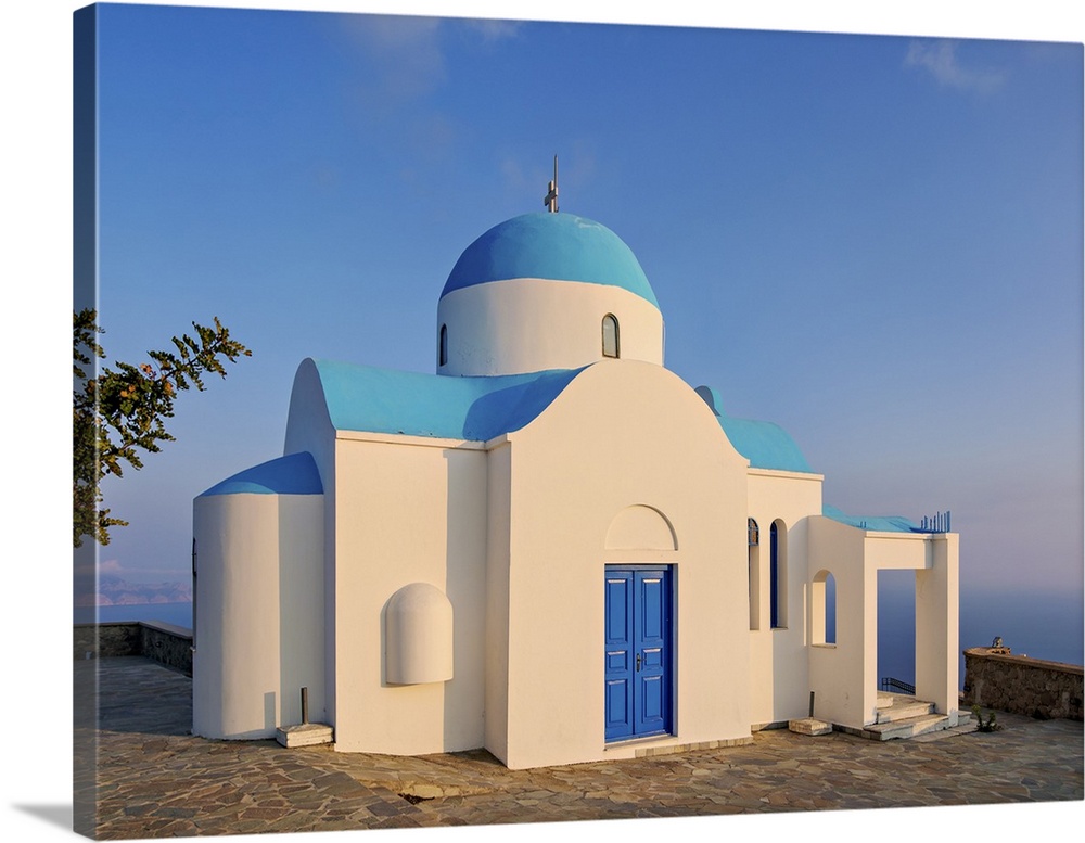 Prophet Elias Church at sunset, Nikia Village, Nisyros Island, Dodecanese, Greece