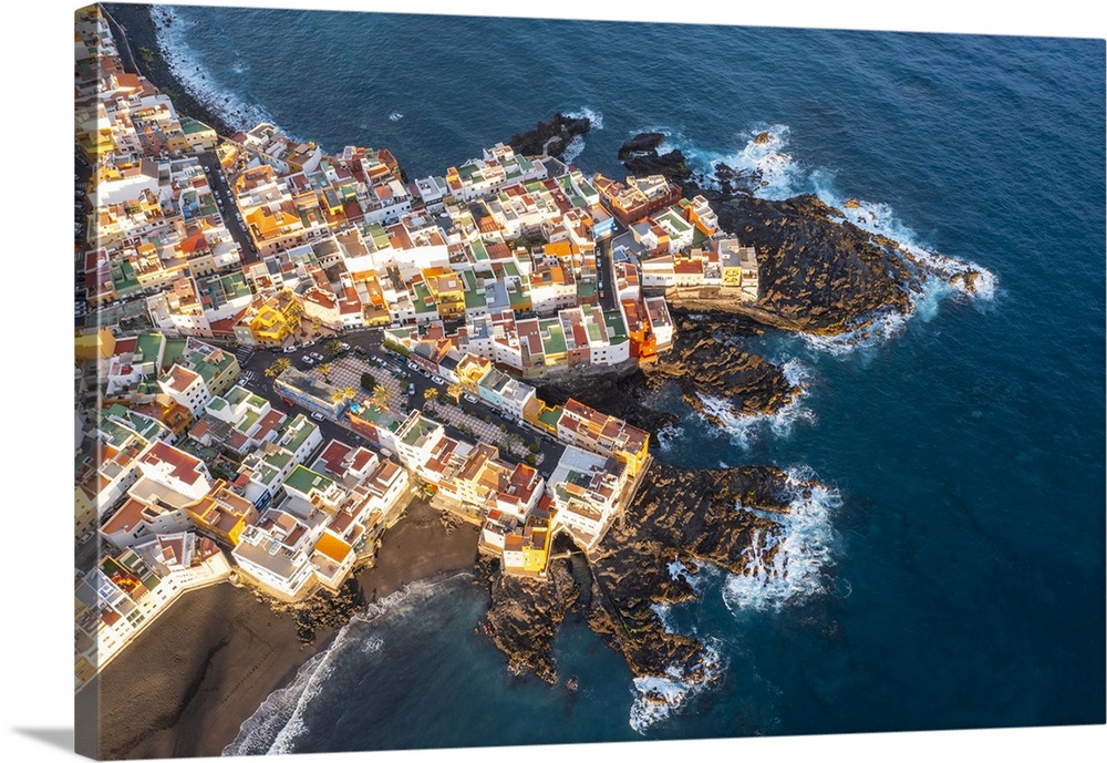Puerto de la Cruz, Tenerife, Canary Islands, Spain, Aerial view of Punta Brava.